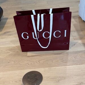 Gucci Deep Red Shopping Bag